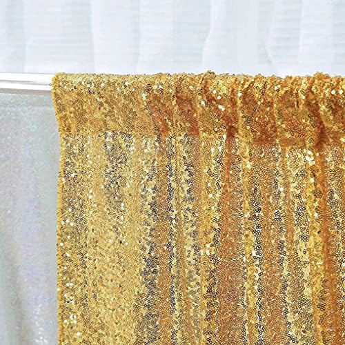 Gold Sequin Backdrop,5FT x 7FT Sequin Photography Backdrop Curtain for Party Decoration - Image 4