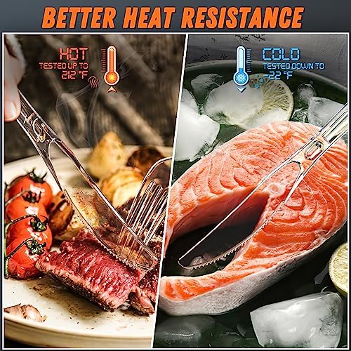 Dipoo 7.5" Clear Plastic Knives Heavy Duty, 168 Count - Image 3