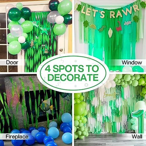 PartyWoo Crepe Paper Streamers 6 Rolls 492ft, Pack of Light Green Streamers Party Decorations, Crepe Paper for Birthday Decorations, Party Decorations, Baby Shower Decorations (1.8 In x 82 Ft/Roll) - Image 5