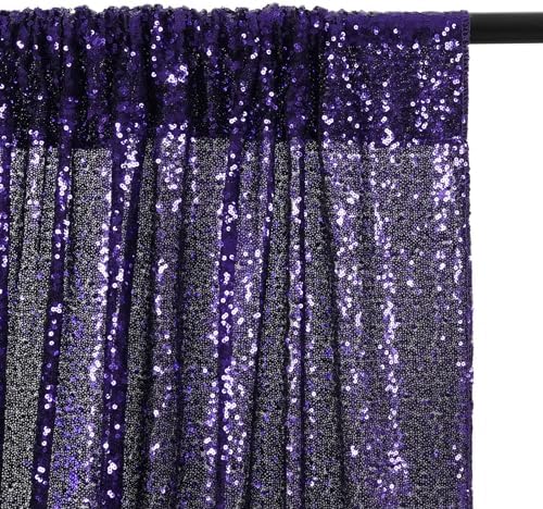 Poise3EHome Purple Sequin Backdrop, 10Ft x 10Ft Glitter Photography Background Curtains for Halloween Party Wedding Birthday Christmas Thanksgiving Decoration - Image 4