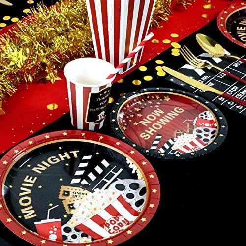 Recheel Movie Night Supplies Plates Set, Movie Themed Party Decorations - Image 6