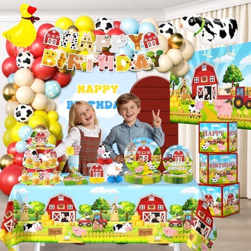 289Pcs Farm Birthday Decorations, All-in-One Set for 25 Guests - Image 2