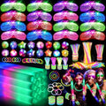 OLUPP 150 PCS Glow in the Dark Party Supplies, 16 Foam Sticks, 16 LED Glasses, 100 Glow Sticks and 18 Finger Lights for Halloween Party Favors, Wedding, Birthday, Concert, New Year, Carnivals, Raves by OLUPPGlowinTheDarkPartySupplies