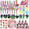 24 Sets Valentine’s Day Bulk with Multicolor Pen Gifts, Valentines Stationary for Classroom Birthday Goodie Bags Stuffers Rewards Prizes Party Favors by Unknown