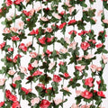 5 Pcs 41Ft Flower Garland Rose Vines, Pink Floral Garland Flower Vines by MARTINEMALL