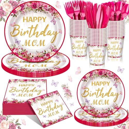 168 Happy Birthday Mom Party Decors Best Mom Ever Party Favors by Sunnychicc
