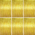 Voircoloria Gold Foil Fringe Backdrop Curtains, 3.3x6.6ft, 6pcs by Voircoloria
