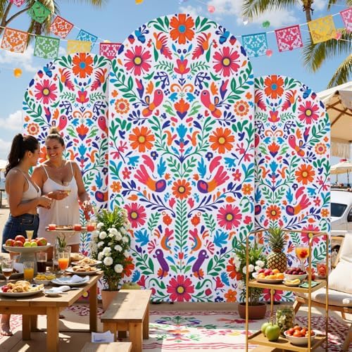 Set of 3 Arch Backdrop Cover Mexican Style 7.2ft 6.6ft 6ft Spandex Wrinkle Free Fitted Arch Background Top Chiara Arch Cover for Wedding Birthday Party Photography Arch Background - Image 5
