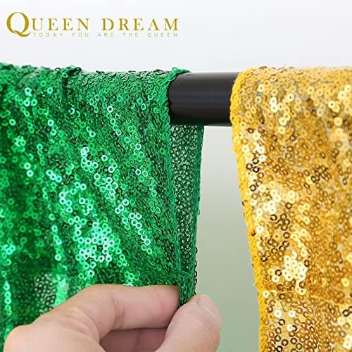 Dark Green 10ftx10ft Sequin Backdrop Curtain Glitter Christmas Background - Image 5