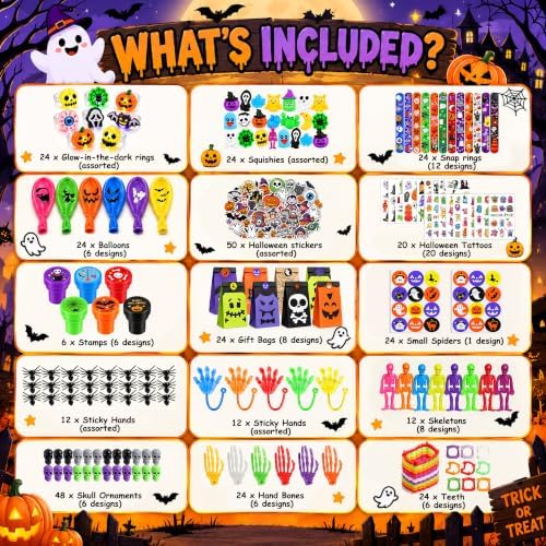 342PCS Halloween Party Favors, Goodie Bag Stuffers with Squishies - Image 2