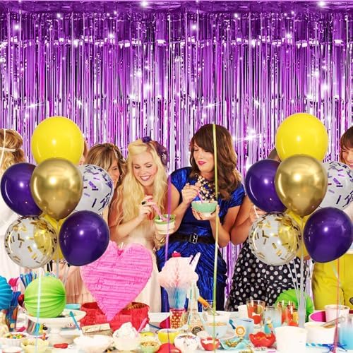 4 Sets Purple Gold Yellow Balloons Stand Kit for Table - Image 5