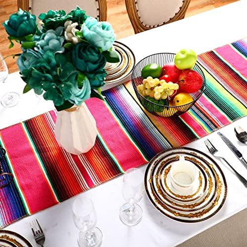 Tegeme 12 Pcs Mexican Table Runners 14 x 84 Inch Cotton,Novel Style - Image 4