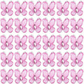 AUEAR, 50 Pack Sheer Mesh Wire Glitter Butterfly with Gem for Home and Wedding Decoration Party Wall Decorations (Pink) by AUEAR