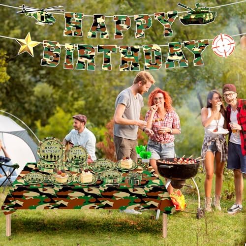 182Pcs Camo Birthday Party Supplies,Serves 30 - Image 7