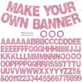 BEISHIDA Glitter Pink 116 PCS A-Z DIY Letter Custom Banner Party Decor by Beishida