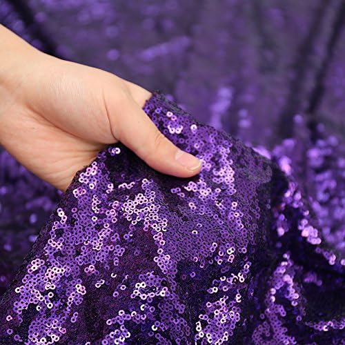 Poise3EHome Purple Sequin Backdrop, 10Ft x 10Ft Glitter Photography Background Curtains for Halloween Party Wedding Birthday Christmas Thanksgiving Decoration - Image 3