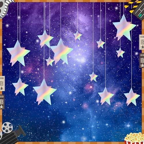70 Pcs Iridescent Star Centerpieces for Tables Iridescent Party Birthday Decorations Sparkle 3D 2026 Graduation Star Table Decor 3 Sizes 8" 5" 3" Christmas Wedding Baby Shower Disco Party - Image 7