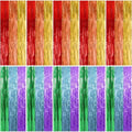 10 Pack Rainbow Backdrop Party Decorations Tinsel Curtain Party Streamer Foil Fringe Birthday Decorations Photo Booth Colorful Theme First Day of School Engagement Baby Shower Decor by BOMSI