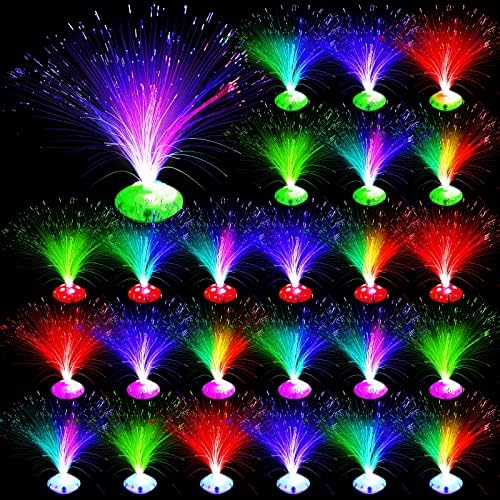 Retisee 24 Pcs Fiber Optic Lights Centerpieces Battery Powered Cone by Retisee