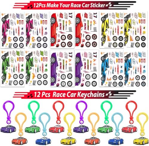 PLOUGVI 232PCS Race Car Birthday Party Favors Decorations Supplies Goodie Bag Stuffer Pinata Filler, Cars Themed Favors for Wheel Birthday Decorations - Image 6
