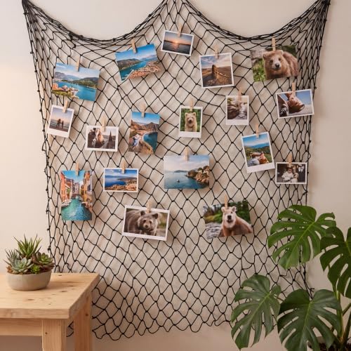 10x5 Feet Fish Net Decorations for Party, Black Fishing Net Halloween Decor - Image 6