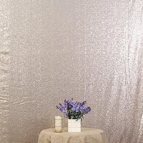 Poise3EHome 6FT x 8FT Sequin Photography Backdrop Curtain for Party Decoration, Champagne - Image 2