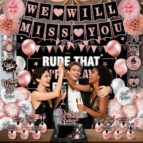 Rude That You'Re Leaving But OK Banner, Farewell Party Decorations - Image 6