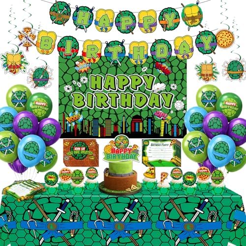 Turtle Theme Birthday Party Decorations Set - Pizza Theme Party Supplies by Unknown
