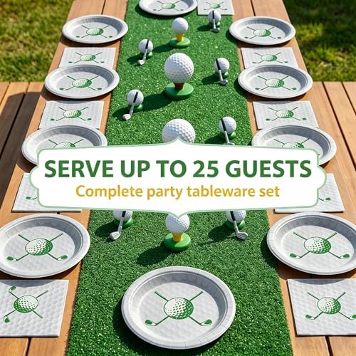 50 Pcs Golf Plates and Napkins, 7 Inch Golf Birthday Party Supplies - Image 7