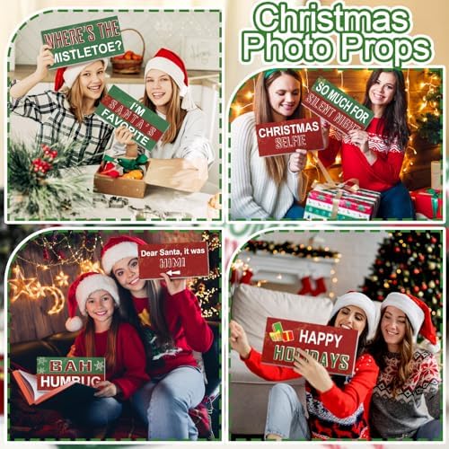 Beeveer 24 Designs Vintage Christmas Photo Booth Props, Party Supplies - Image 5