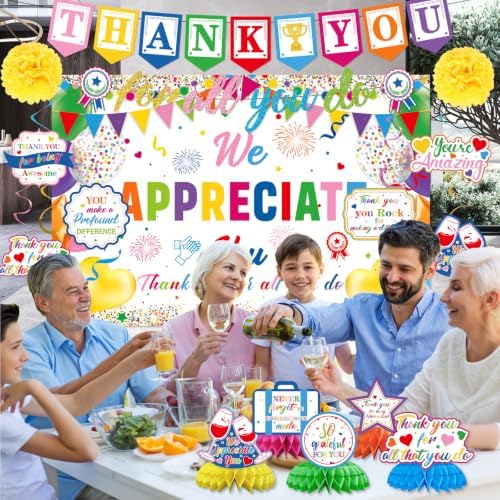 We Appreciate You Banner Decoration,Employee Pastor Appreciation Decoration - Image 5