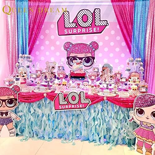 Baby Blue Sequin Backdrop 2 Panels 2FTx8FT Glitter Party Backdrop Curtains - Image 3