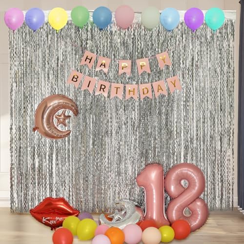 4 Pack Wavy Silver Tinsel Foil Fringe Curtains Streamers Backdrop Matte - Image 5