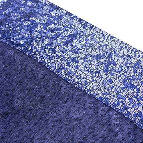 SquarePie 20x10ft Navy Blue Sequin Backdrop, High Density Non-Transparent Glitter Curtain for Photography, Birthday, Wedding Party Decorations, Thick Solid Background with 4" Rod Pocket, 1 Panel - Image 6