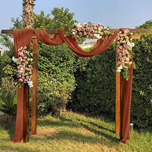 Wedding Arch Draping Fabric Sheer Chiffon Curtain Drape Wedding Party Decor - Image 5