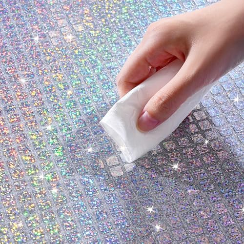 Laser Silver Sequin Table Runner 4 Packs 13 x 72 Inch Sequin Mirror Fabric - Image 6