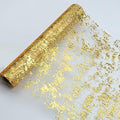 Snowkingdom Gold Table Runner, Sequin Glitter Metallic Foil Thin Mesh Sparkly Runner Roll 49 Feet, Gold Birthday Party Decorations, for Event Wedding Showers Christmas Thanksgiving Festive by Snowkingdom