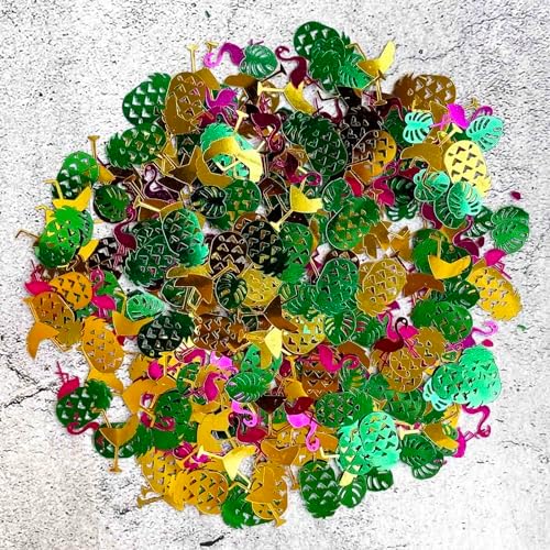 Summer Confetti Pineapple Flamingo Palm Leaf Sprinkles Shape Table Scatters Confetti for Summer Decorations Birthday Party Supplies Decorations Party Sets - Image 5