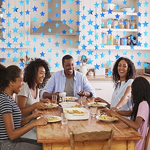 Patelai 130 ft Star Garland Banner Decor,Holographic Blue - Image 7