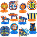 Pickmesh 12 Pieces Dart Party Decorations Gun Party Honeycomb Centerpieces Dart Table Decor for War Birthday Supplies by Pickmesh