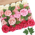 AmyHomie Seriesa Red Rose 100pcs Real Looking Artificial Flowers w/Stem by AmyHomie