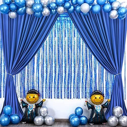 AK TRADING CO. 10 feet x 10 feet Polyester Backdrop Drapes Curtains Panels with Rod Pockets - Wedding Ceremony Party Home Window Decorations - Royal Blue (DRAPE-5x10-ROYAL) - Image 6