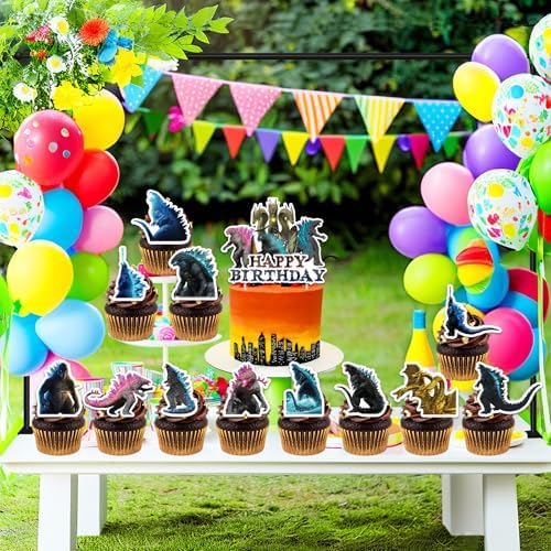 13PCS Cake Toppers, Cupcake Toppers Happy Birthday Cake Topper Set Party Supplies Party Decorations. (Decor 8) - Image 6