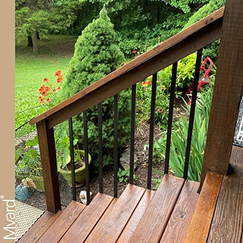 Myard 42'' Estate Hallow Square Iron Heavy-Duty Deck Balusters, Matte Black - Image 5