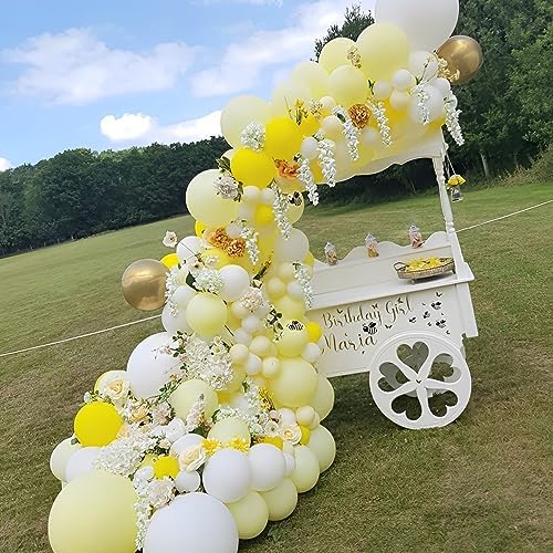 Voircoloria 110pcs Pastel Yellow Light Yellow Latex Party Balloons, 12inch - Image 5