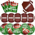 Football Party Supplies Paper Plates and Napkins for Football Birthday Party Football Gameday Tailgate Party, Football Theme Party Decoration, Serve 25 by Dydamud