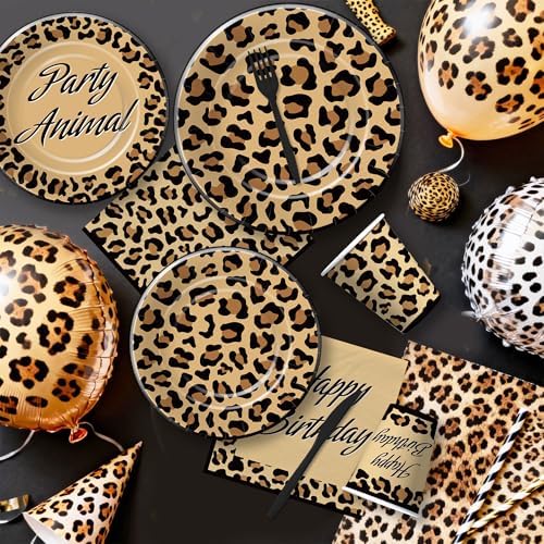 Cheetah Birthday Decorations Leopard Print Birthday Party Supplies - Image 7