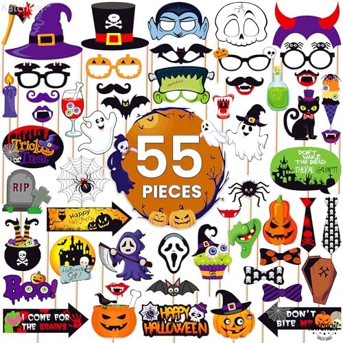 KatchOn Halloween Photo Booth Props, Pack of 56 - Image 4