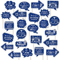 24pcs Customer Service Week Appreciation Decor Photo Prop, Blue, Silver by Weekgrat