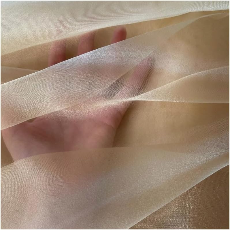 35 Yard Organza Fabric 44" Wide for Wedding Event Décor - Champagne Gold - Image 4
